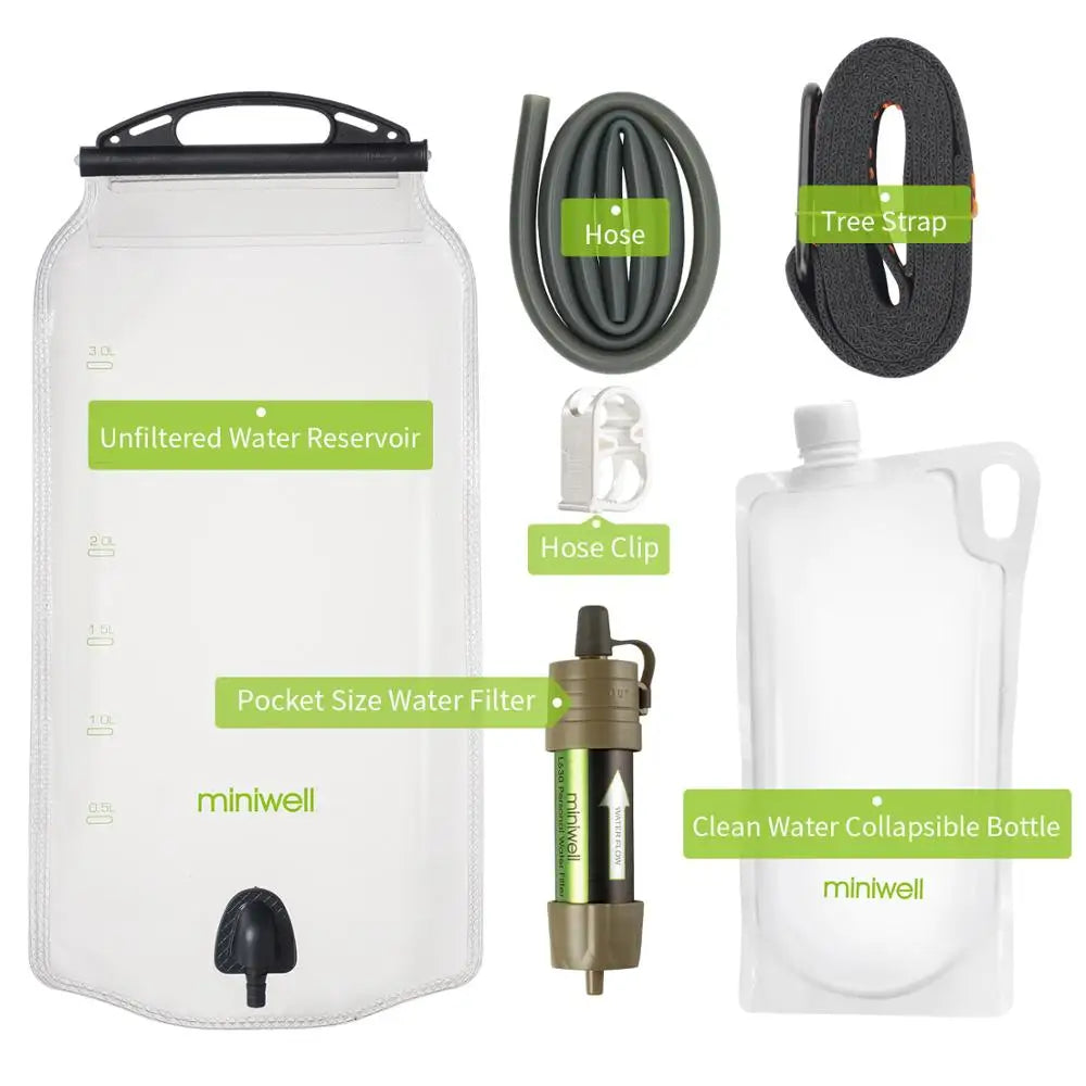 Outdoor Gravity Water Filter System for Hiking, Camping, Survival and Travel - getsurvivalgadgets.com