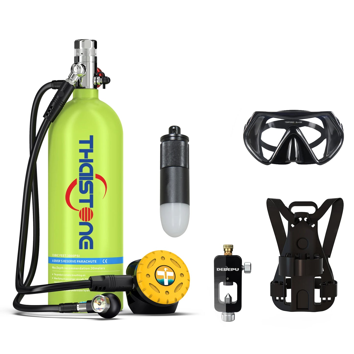 TAIITONEE Scuba Tank: Dive Deeper with 2.3L High-Capacity Oxygen for 30 Minutes of Underwater Discovery - getsurvivalgadgets.com