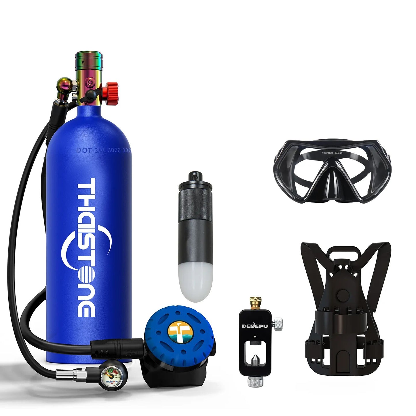 TAIITONEE Scuba Tank: Dive Deeper with 2.3L High-Capacity Oxygen for 30 Minutes of Underwater Discovery - getsurvivalgadgets.com