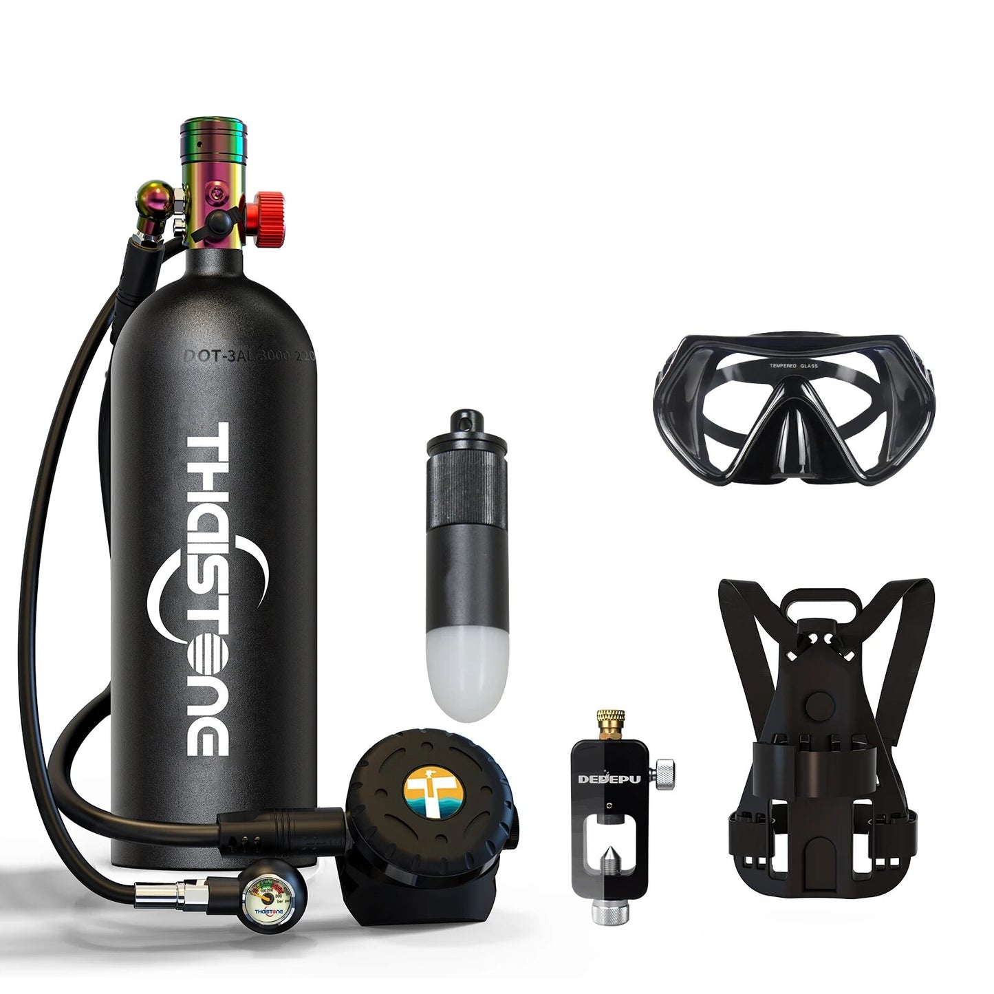 TAIITONEE Scuba Tank: Dive Deeper with 2.3L High-Capacity Oxygen for 30 Minutes of Underwater Discovery - getsurvivalgadgets.com