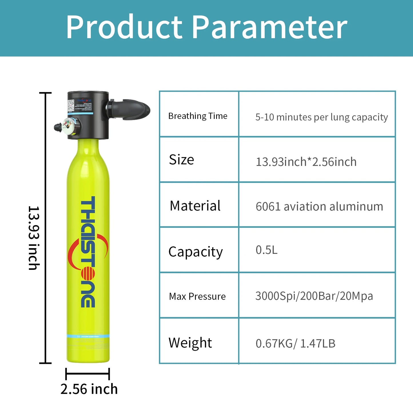 Mini Scuba Tank 0.5L