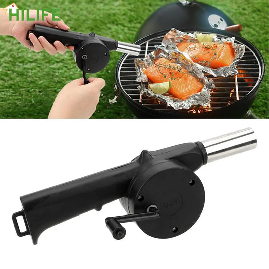 Portable Hand-Cranked BBQ Fan - Essential Fire-Starting Bellows for Picnic and Camping Grill Masters - getsurvivalgadgets.com