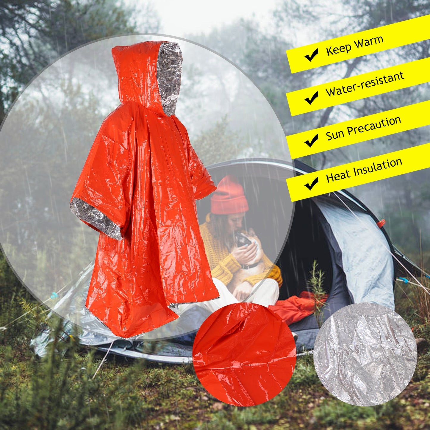 Orange Raincoat - getsurvivalgadgets.com