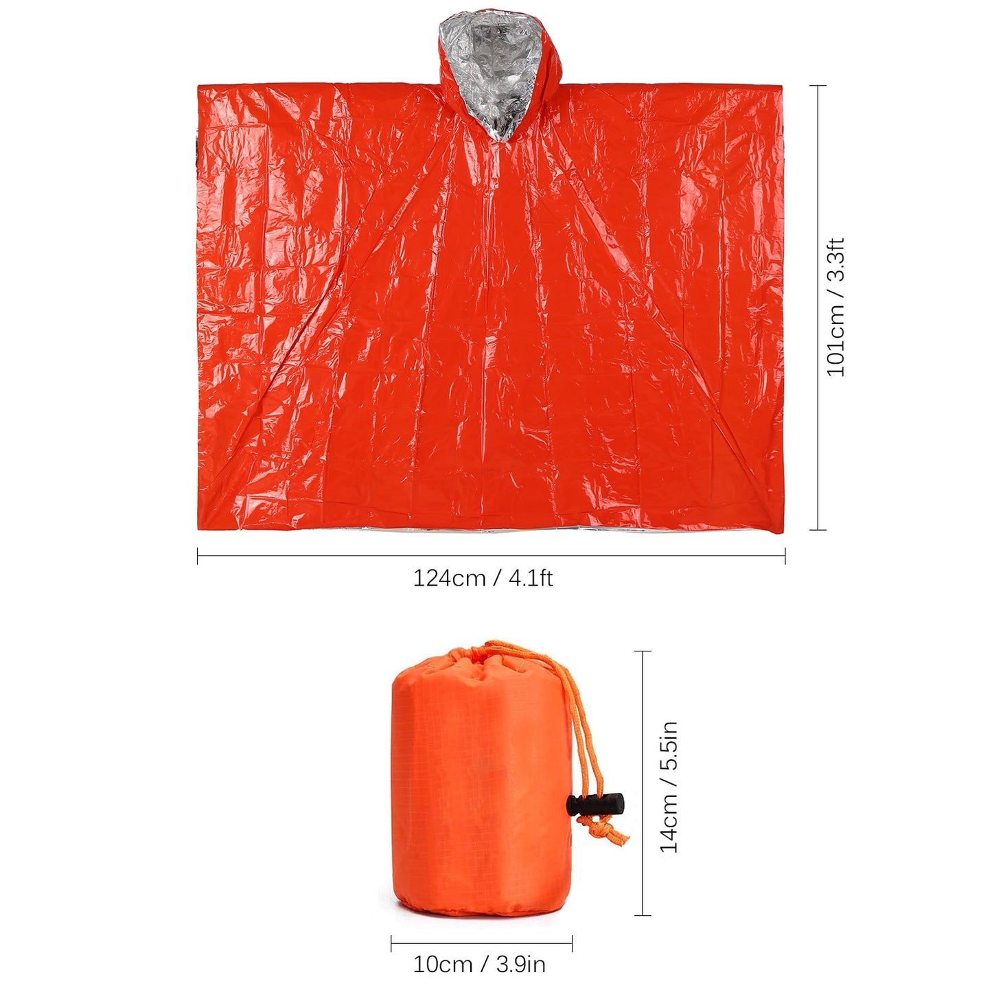 Orange Raincoat - getsurvivalgadgets.com