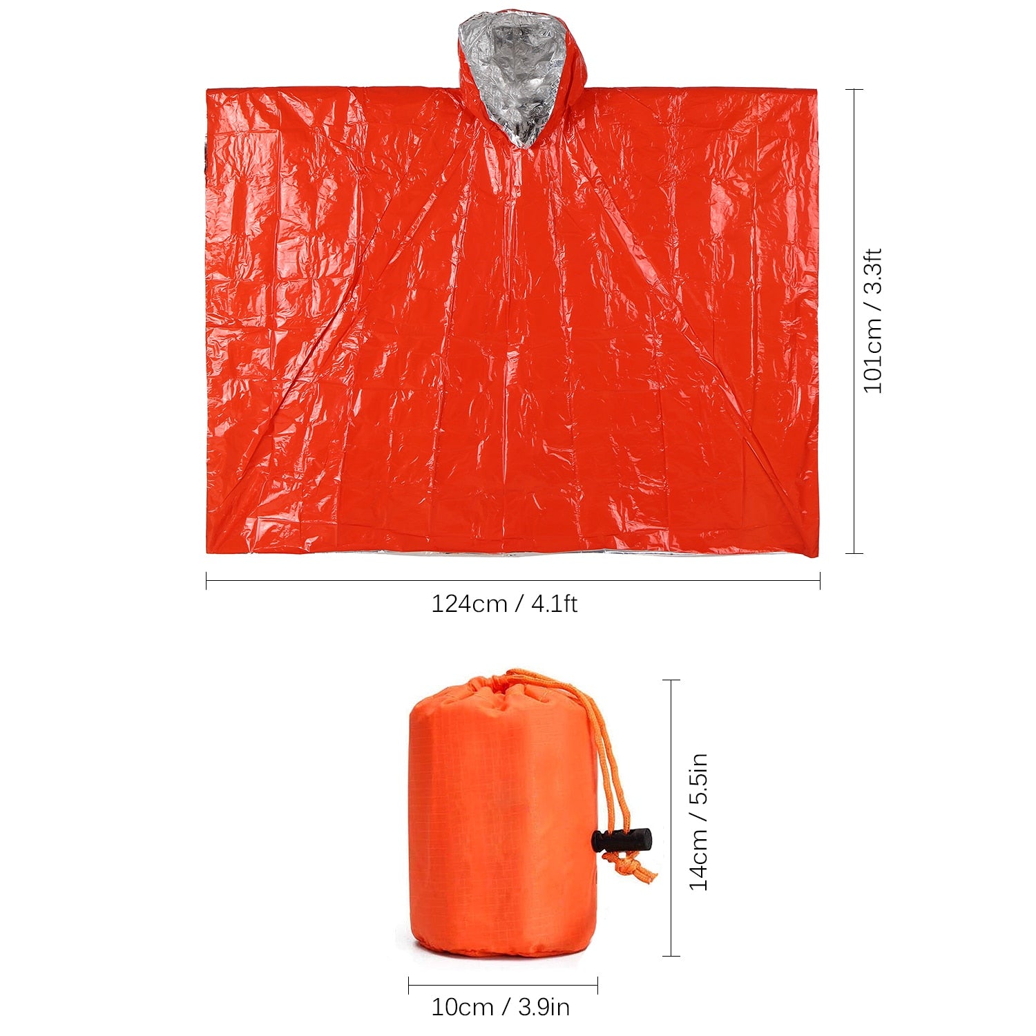 Orange Raincoat - getsurvivalgadgets.com