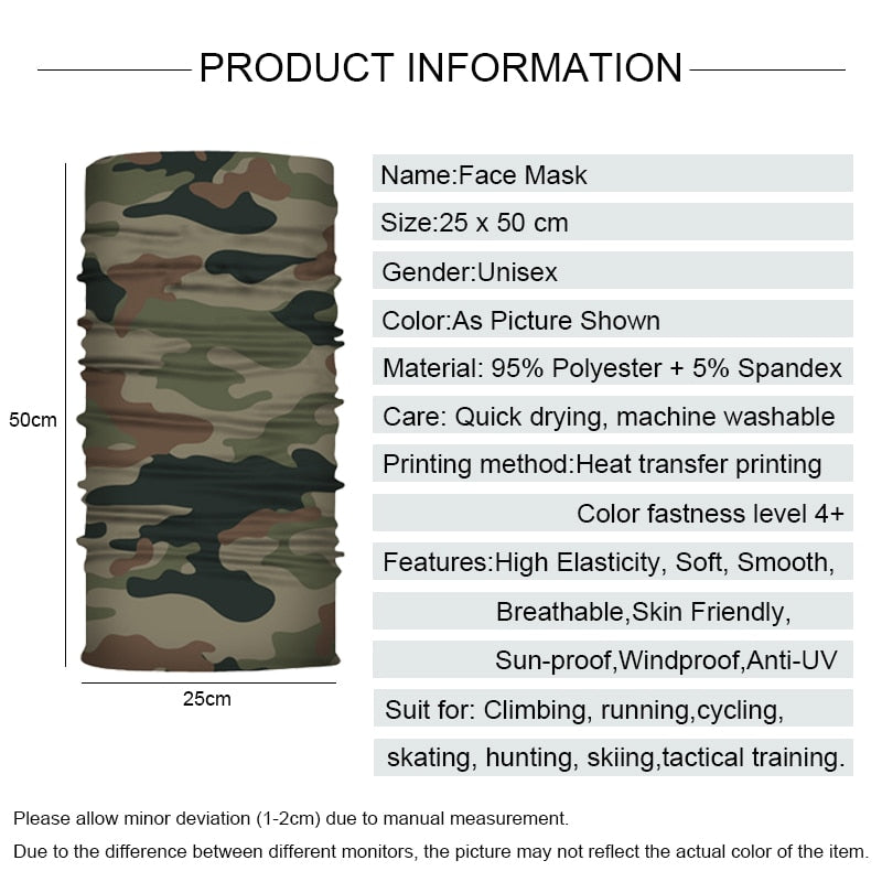 Camouflage Neck Gaiter (Unisex) - getsurvivalgadgets.com