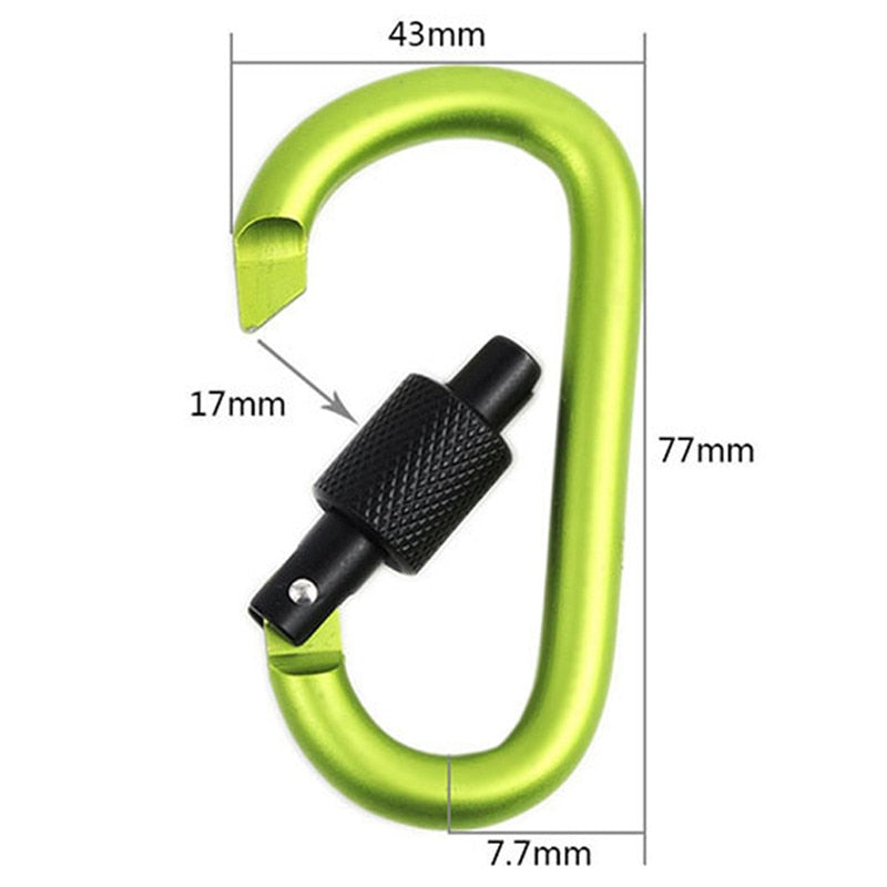 5PCS Aluminium Alloy Carabiner - getsurvivalgadgets.com